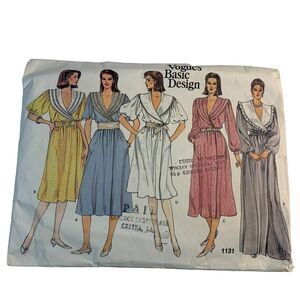 vintage Vogue sewing pattern 1131 Basic Design 5 dresses sizes 6 through 16 1984